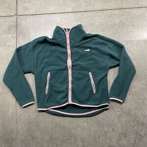 Puma womens fleece green with pink lining Size M